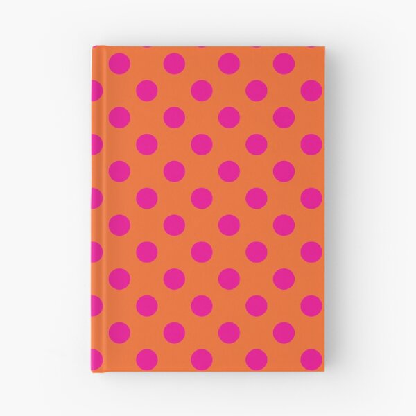 Item preview, Pink Polka Dots on Orange Background designed and sold by Bumblefuzzies.