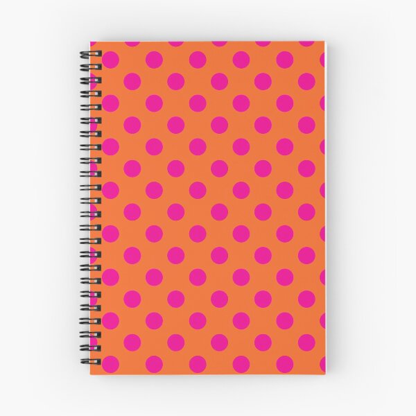 Item preview, Pink Polka Dots on Orange Background designed and sold by Bumblefuzzies.