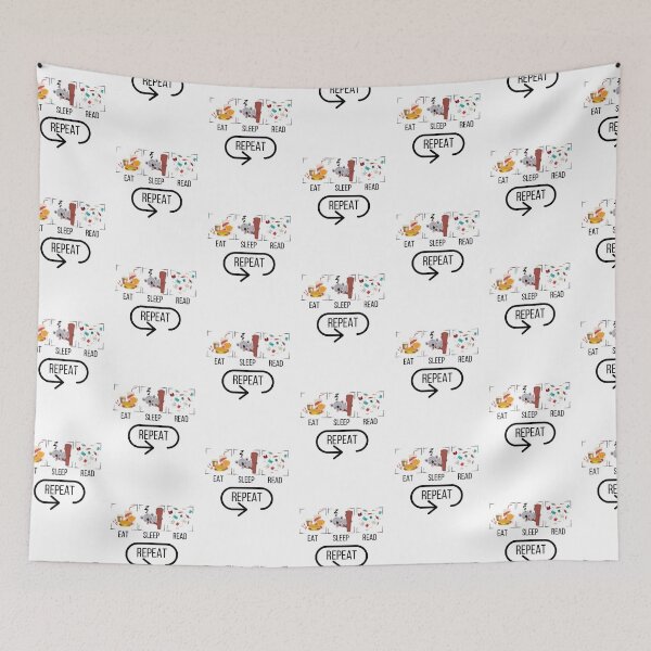 Item preview, Eat, sleep, read, repeat! designed and sold by clara wafik.