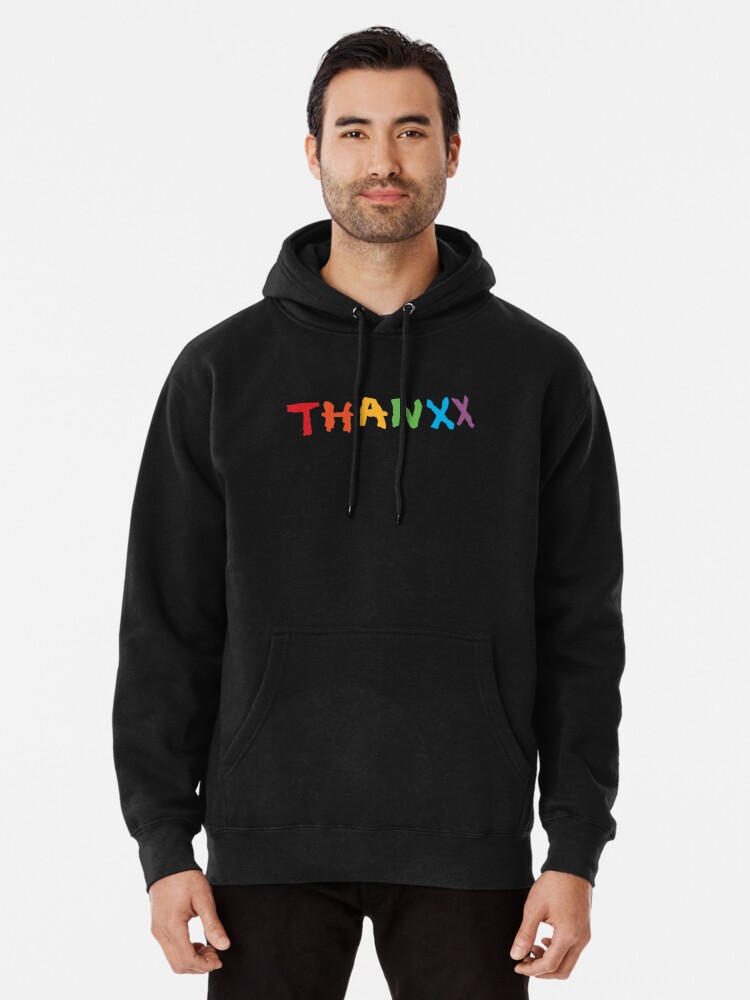 Ateez THANXX Seonghwa Rainbow Face Paint CUTE Quote Pullover Hoodie