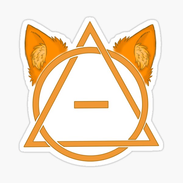 high resolution therian logo with fox in backround - AI Generated