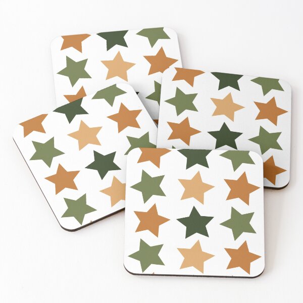 Item preview, green/brown four-pack star set designed and sold by rj-xo.