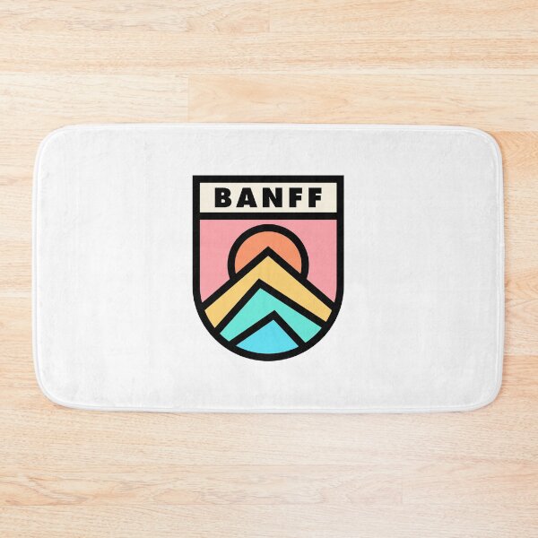 Item preview, Banff Retro Badge Black Lines designed and sold by modeoftravel.