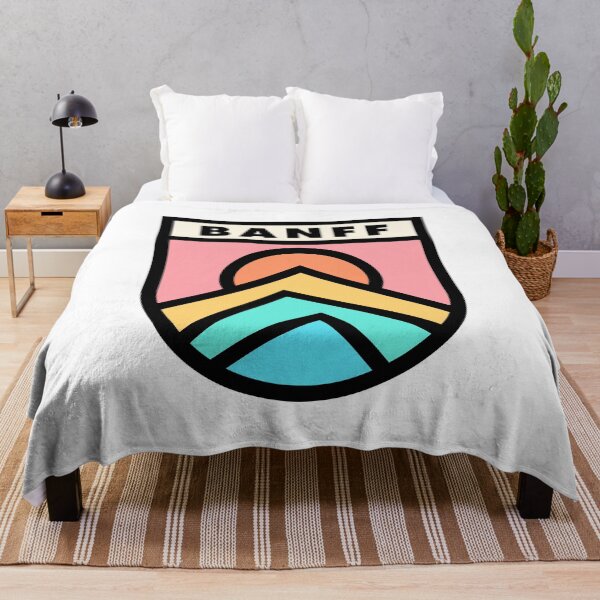 Item preview, Banff Retro Badge Black Lines designed and sold by modeoftravel.