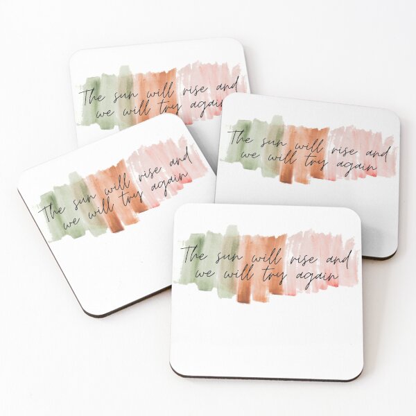 Item preview, The Sun Will Rise And We Will Try Again - Inspirational quote designed and sold by KarolinaPaz.