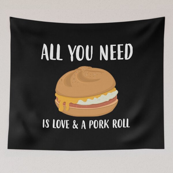 Item preview, Love New Jersey Food Egg Cheese Pork Roll print designed and sold by jakehughes2015.