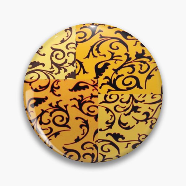 Item preview, ARABIATA 21 black orange patterns Morocco Essaouira flowers leaves design arabesques scrolls decor designed and sold by dragonemma.
