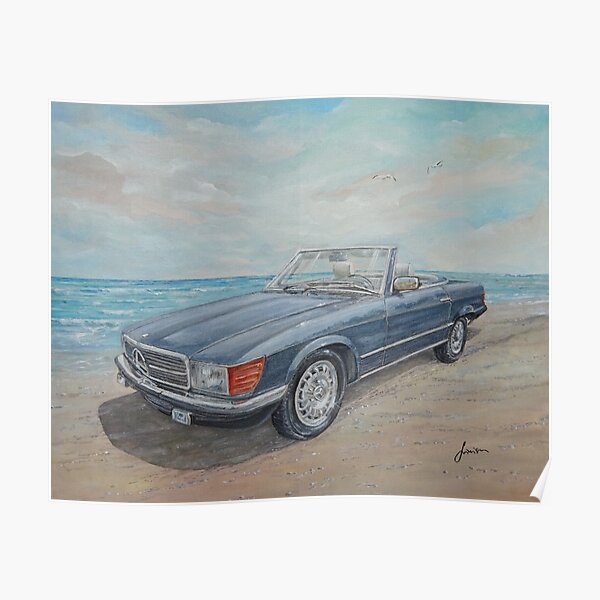 1984 Mercedes Benz 500 SL Poster