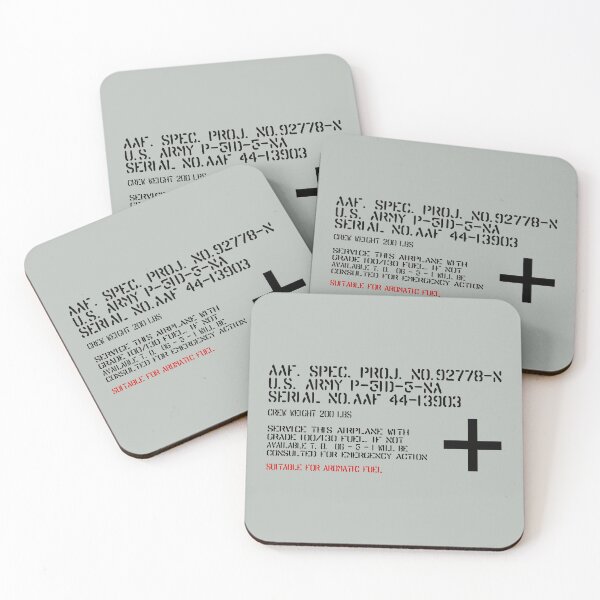 Item preview, P-51D Mustang Data Stencil - Black Lettering designed and sold by grnbayhusker.