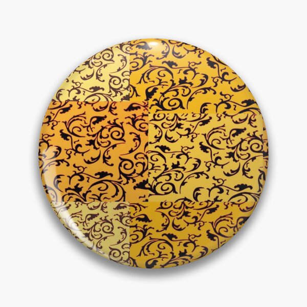 Item preview, ARABIATA 20 black orange patterns Morocco Essaouira flowers leaves design arabesques scrolls decor designed and sold by dragonemma.