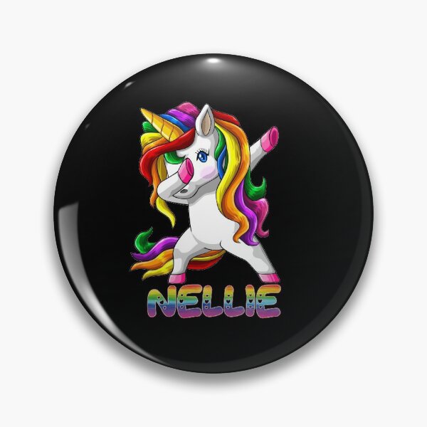 Item preview, Nellie Name Rainbow Text -  Nellie Dabbing Unicorn Gift For Nellie designed and sold by MariaLeona.