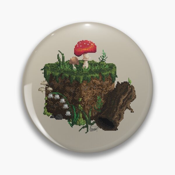 Item preview, Pixel Dirt Block Mushroom Graphic designed and sold by Chillcrafting.