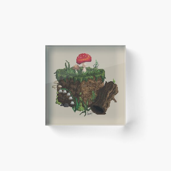 Item preview, Pixel Dirt Block Mushroom Graphic designed and sold by Chillcrafting.