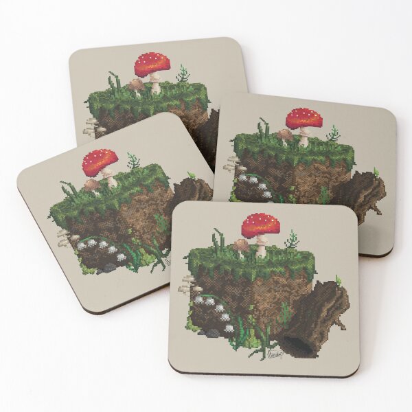 Item preview, Pixel Dirt Block Mushroom Graphic designed and sold by Chillcrafting.