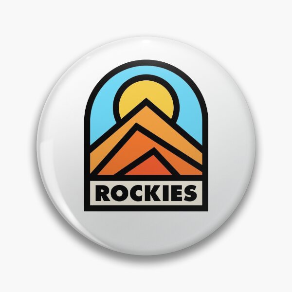 Artikelvorschau, Rockies Retro Badge Black Lines entworfen und verkauft von modeoftravel.