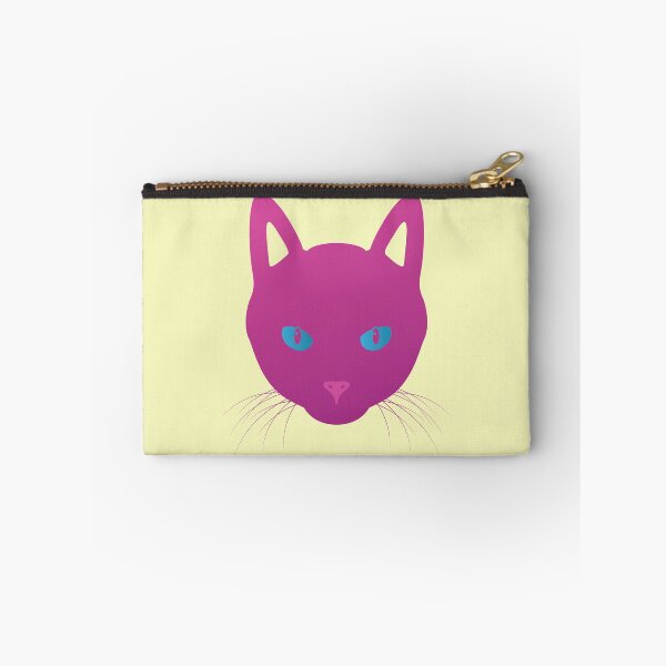 Item preview, Mysterious Hot Pink Cat Face Blue Eyes Pretty Kitty design designed and sold by doodabobs.