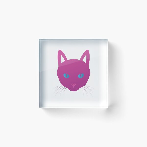 Item preview, Mysterious Hot Pink Cat Face Blue Eyes Pretty Kitty design designed and sold by doodabobs.