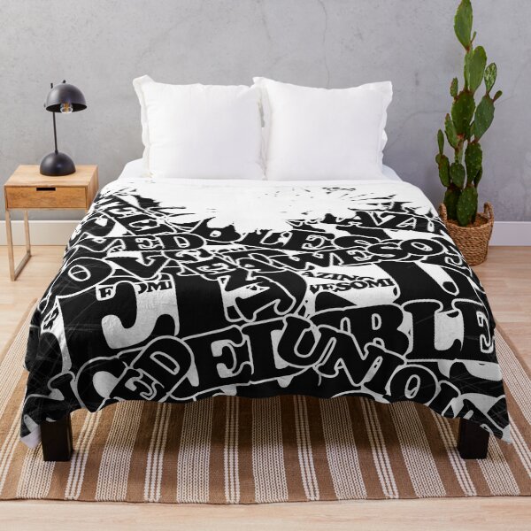 Unique, Loved, Awesome, Amazing: Inspirational Quote to Start your Day Throw Blanket