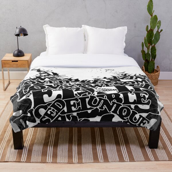 Unique, Loved, Awesome, Amazing: Inspirational Quote to Start your Day Throw Blanket