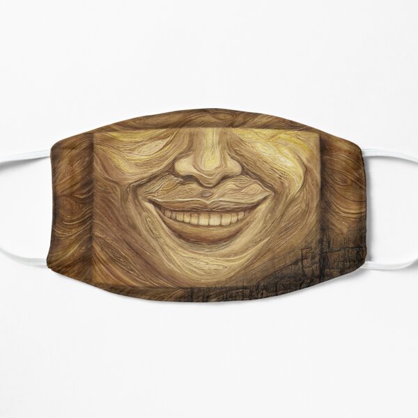 “Wood (Burnt)“ painting - “Smile” Fine Art series Mask