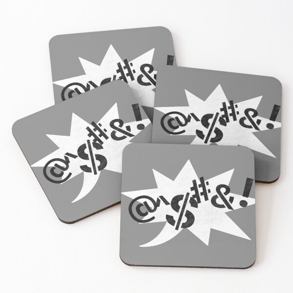 Censored (Stencil) Coasters (Set of 4)
