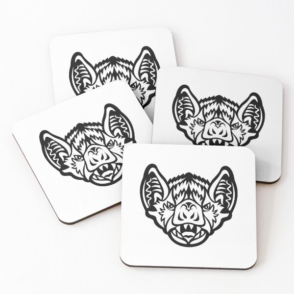 Item preview, Head of Vampire Bat or White-Winged Vampire Bat Front View Black and White Mascot designed and sold by patrimonio.