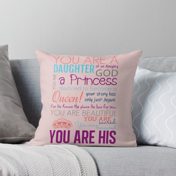 Item preview, Throw Pillow Christian Quotes  designed and sold by della95.