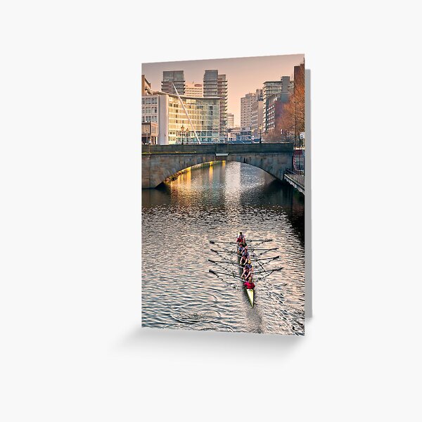 Rowing on the Irwell Greeting Card