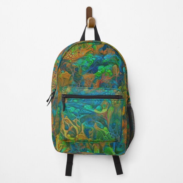 Item preview, Abstract digital painting of extraterrestrial underwater forest designed and sold by blackhalt.