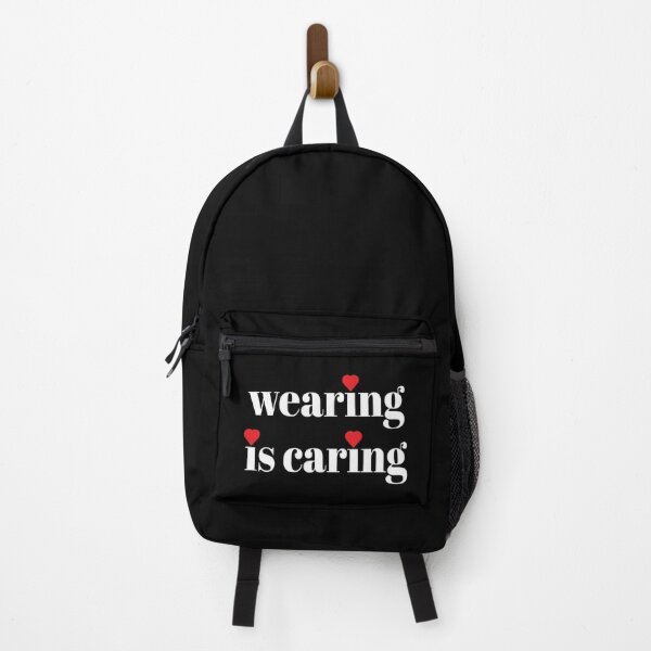 Item preview, Wearing Is Caring Face Mask Message (White Letters) designed and sold by ArtByLM.