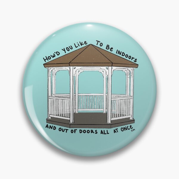 Item preview, How'd you like to be indoors and out of doors, John Mulaney Gazebo Quote designed and sold by Zoe Abner.
