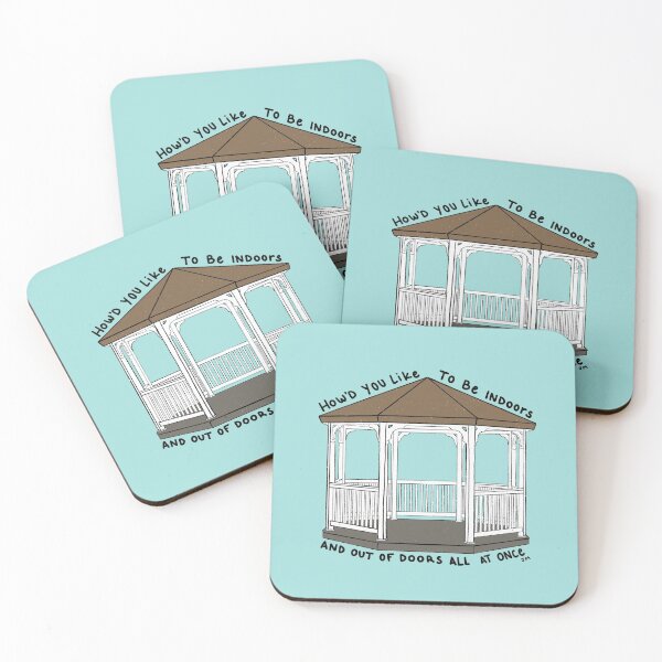 Item preview, How'd you like to be indoors and out of doors, John Mulaney Gazebo Quote designed and sold by Zoe Abner.