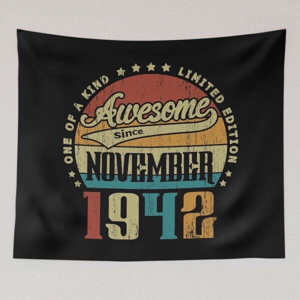 Item preview, Vintage November 1942 One Of A Kind Awesome Since November 1942 78th Birthday Gift 78 Years Old designed and sold by Takatv.