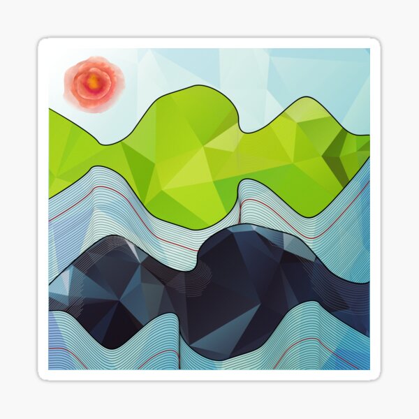 The Poly Landscape Sticker