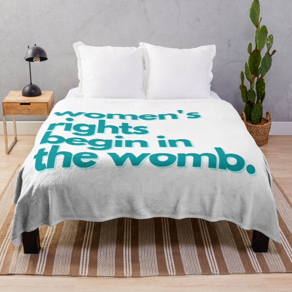 Item preview, Women's Rights Begin In The Womb Pro-Life Quote designed and sold by libertysticks.