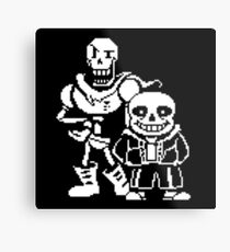 Sans and Papyrus from Undertale Metal Print