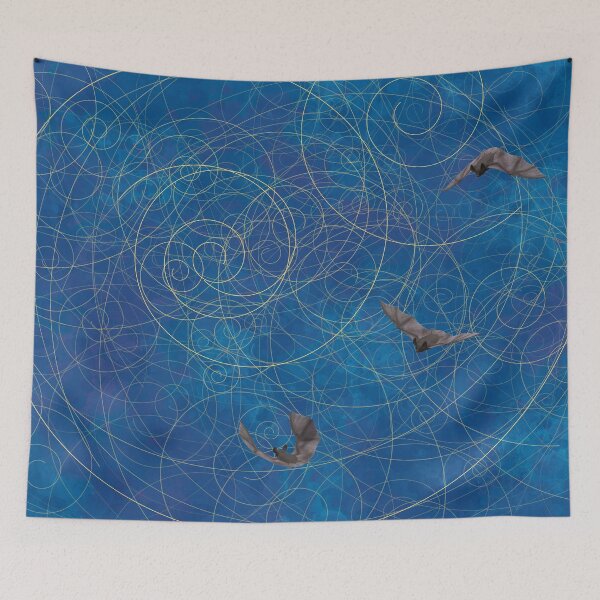 Item preview, Bats Blue Spiral designed and sold by candhdesigns.