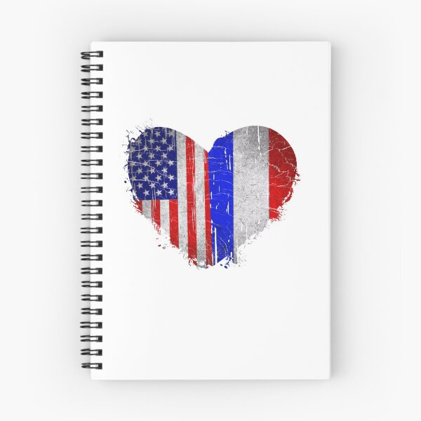 Item preview, USA France Heart - Dual Citizenship Vintage Retro Design  designed and sold by Hodbi.