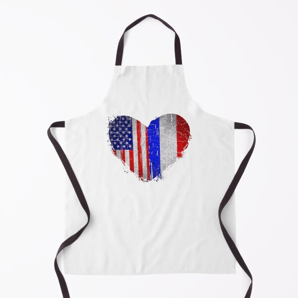 Item preview, USA France Heart - Dual Citizenship Vintage Retro Design designed and sold by Hodbi.