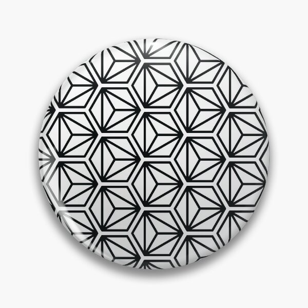Item preview, Patrón de cubo hexagonal triangular - Negro designed and sold by RoguePatterns.