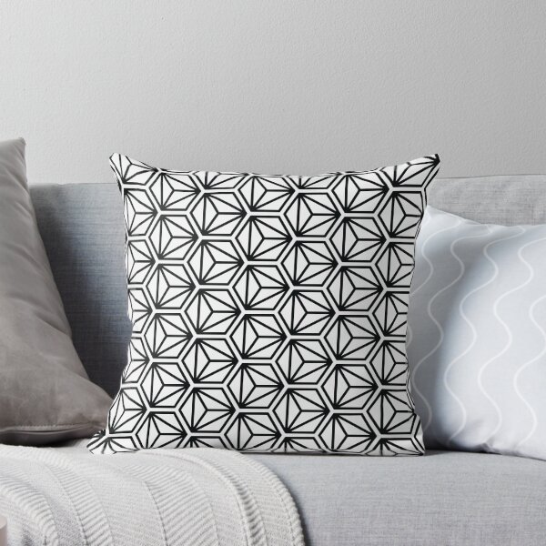 Item preview, Patrón de cubo hexagonal triangular - Negro designed and sold by RoguePatterns.