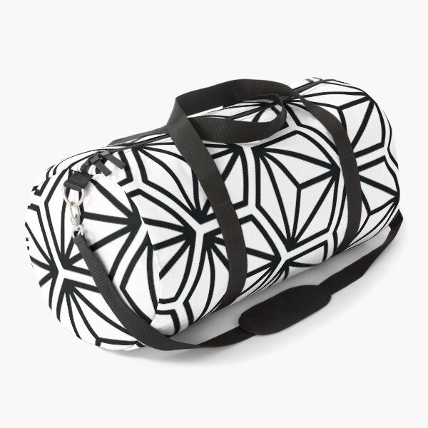 Item preview, Triangle Hexagon Cube Pattern – Black designed and sold by RoguePatterns.