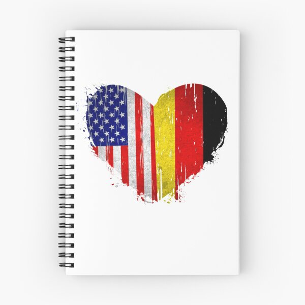 Item preview, USA Germany Heart - Dual Citizenship Vintage Retro Design  designed and sold by Hodbi.
