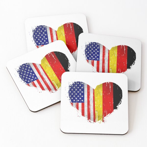 Item preview, USA Germany Heart - Dual Citizenship Vintage Retro Design  designed and sold by Hodbi.