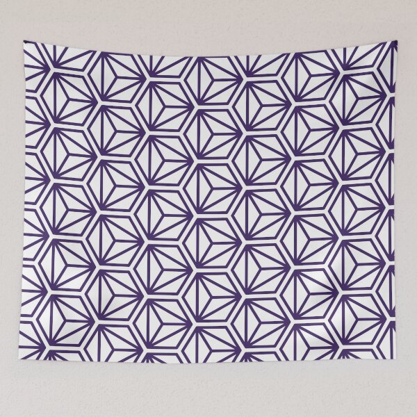 Item preview, Patrón de cubo hexagonal triangular - Púrpura designed and sold by RoguePatterns.