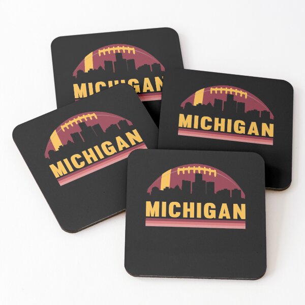 Item preview, Vintage Retro Michigan Football Skyline designed and sold by ArtistThara.