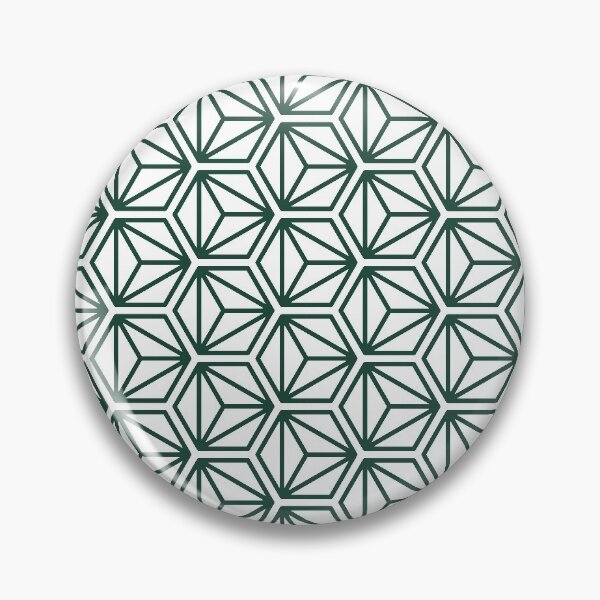 Item preview, Triangle Hexagon Cube Pattern – Dark Green designed and sold by RoguePatterns.
