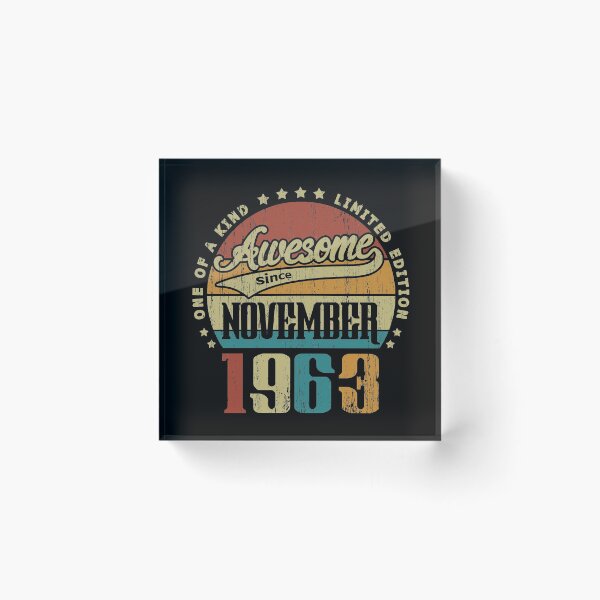 Item preview, Vintage November 1963 One Of A Kind Awesome Since November 1963 57th Birthday Gift 57 Years Old designed and sold by Takatv.