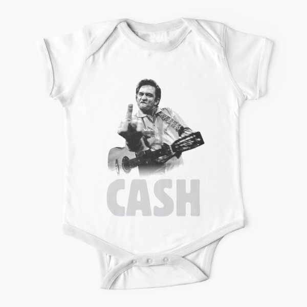 johnny cash singing Short Sleeve Baby One-Piece