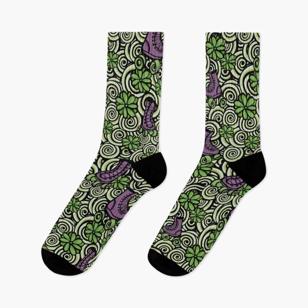 Item preview, Retro Roller Skates Doodle Pattern - Purple and GreenPalette designed and sold by Sketchbook Designs.